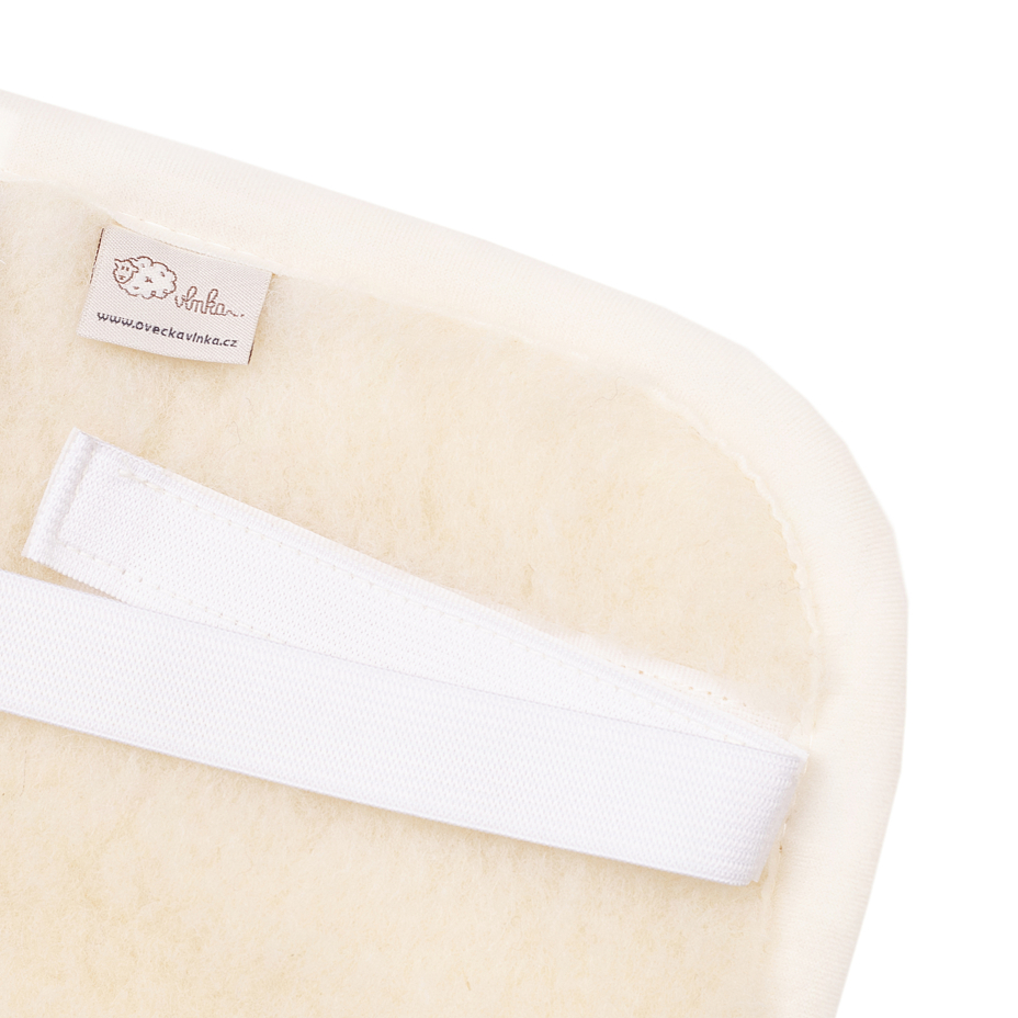 Merino wool warming belt with Velcro closure natural