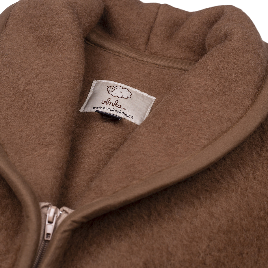 Wool Vest with Collar Brown