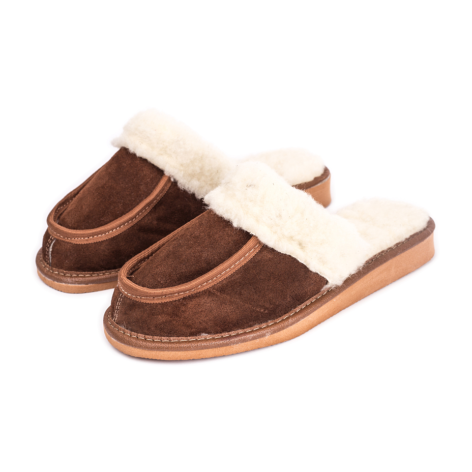 Women's Leather Slippers Panther