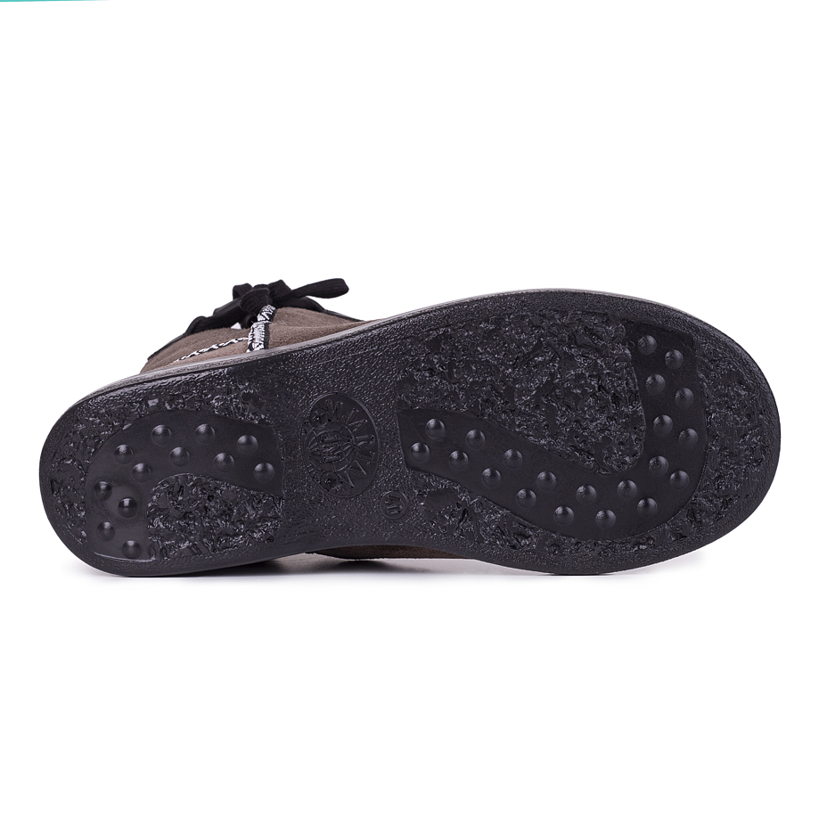 Women's Winter Boots with Wool Lining Dark Brown