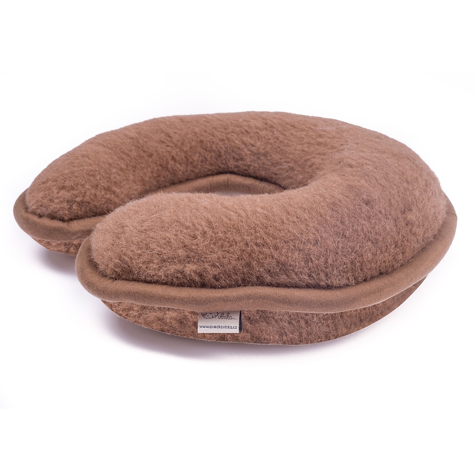 Wool Travel Pillow Brown