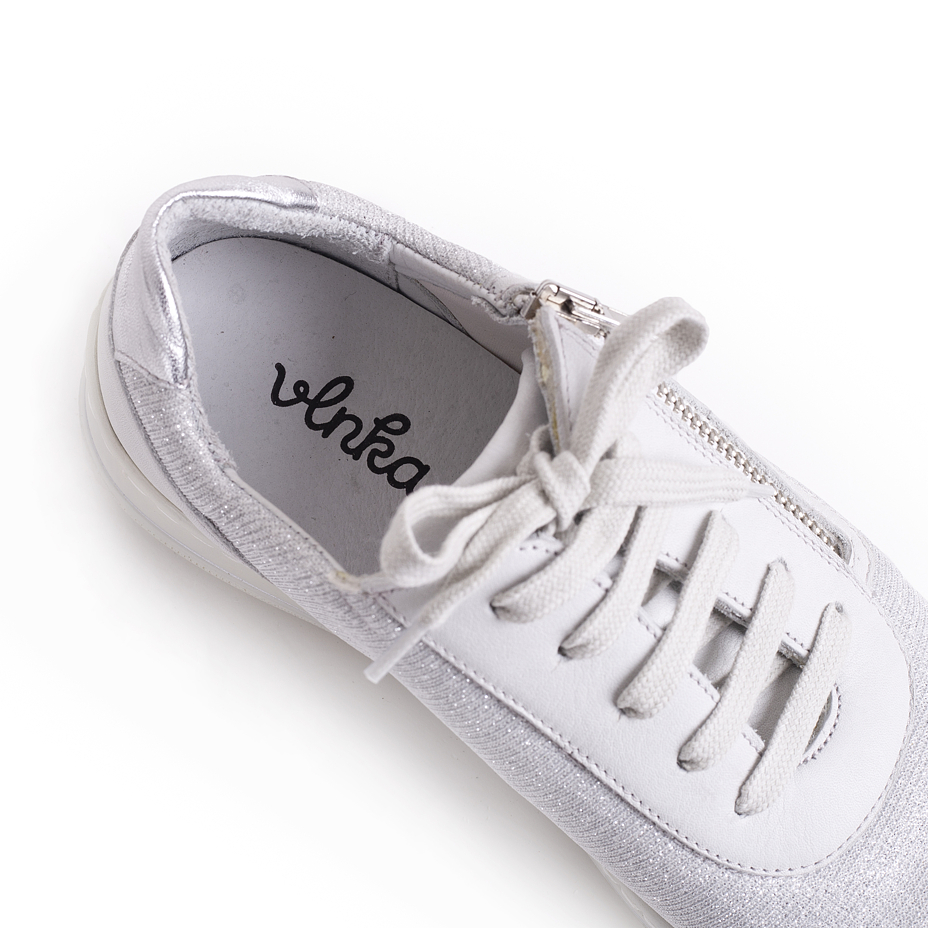 Women's leather sneakers Irma White