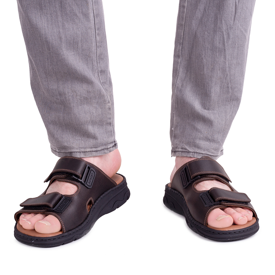 Men's Leather slip-ons "Robert" - Dark Brown