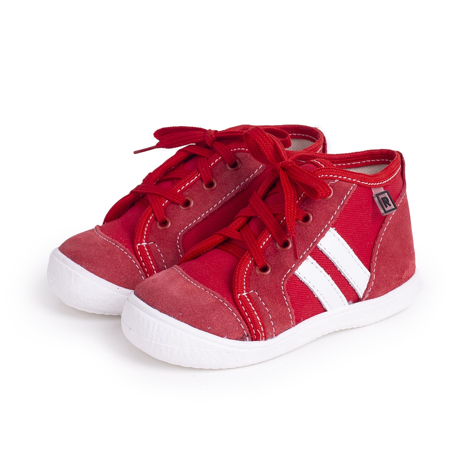 Kids’ leather sneakers Koko Red