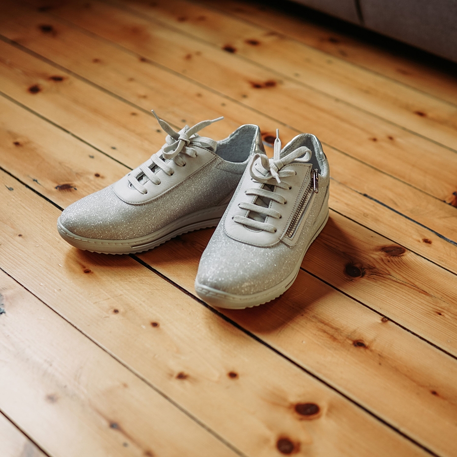 Women's leather sneakers Irma White