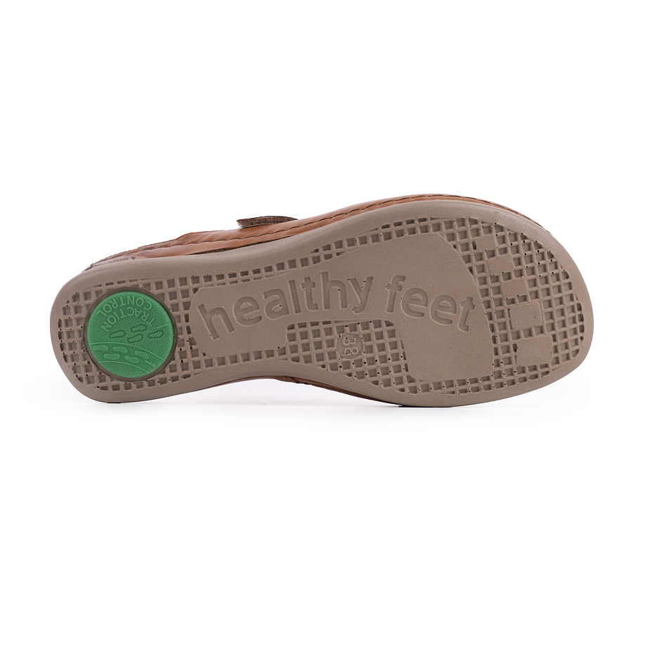 Women's leather slip-ons for bunions Leontyna Brown