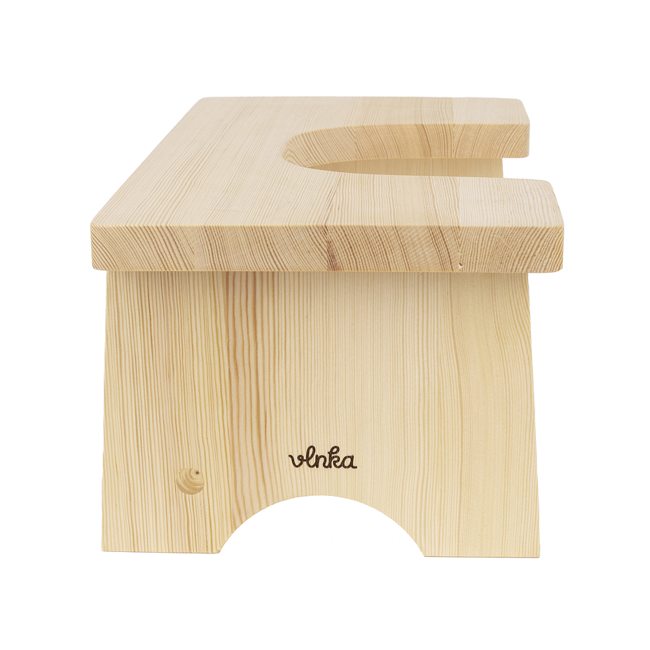 Wooden toilet stool