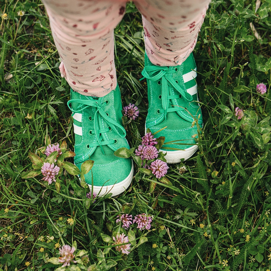 Kids’ leather sneakers Koko Green