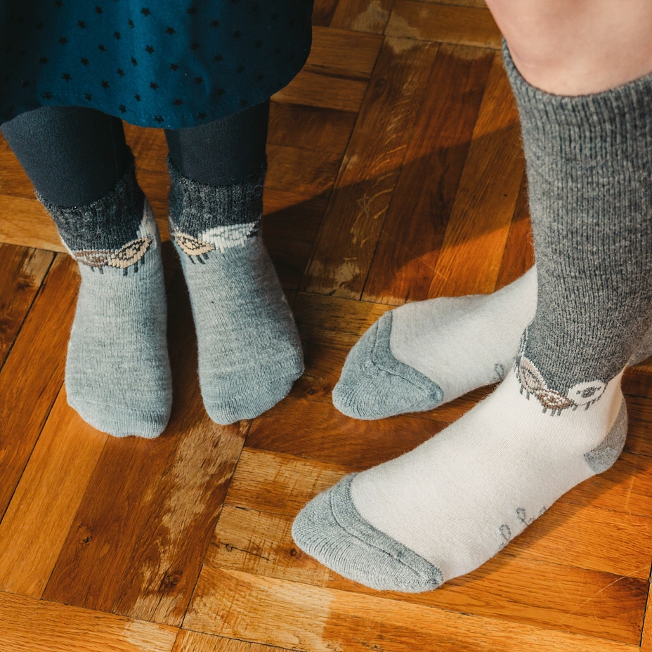 Merino knee socks Sheep Friends