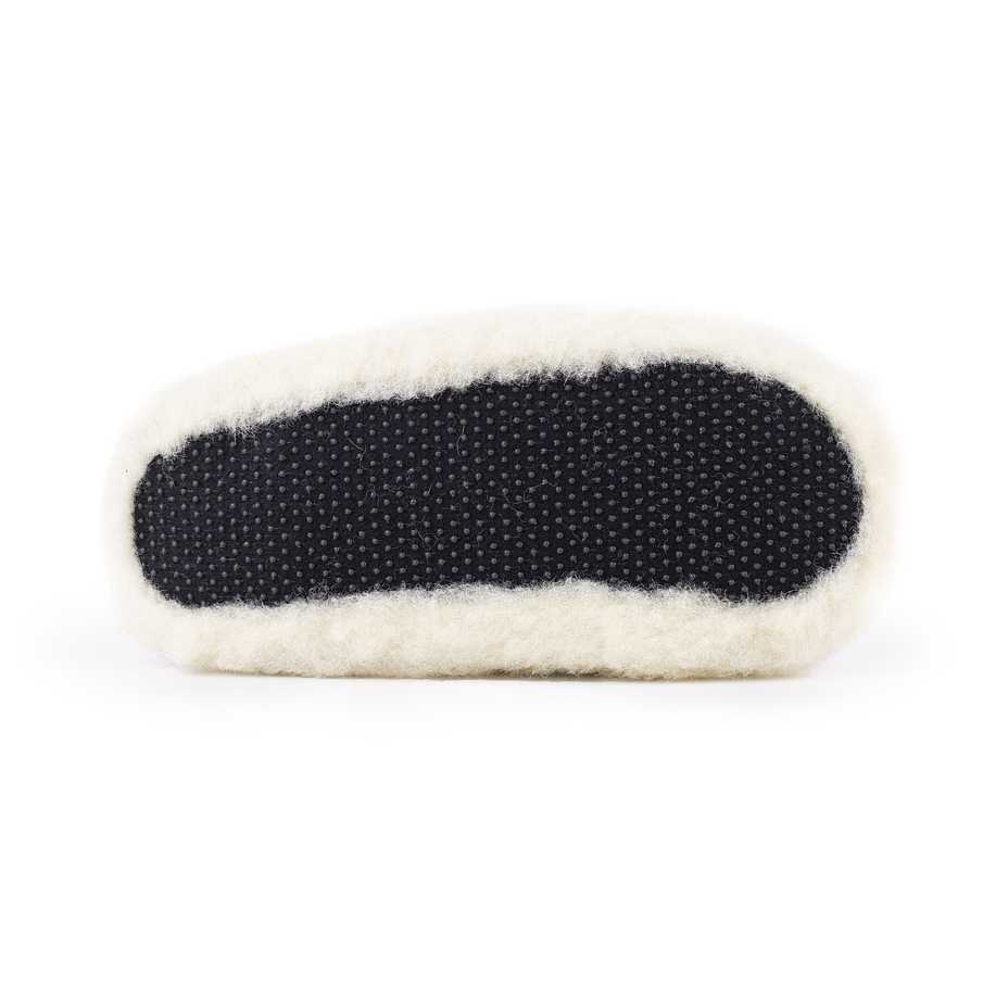 Wool ankle slipper boots Black