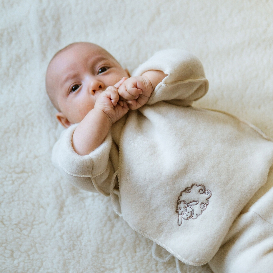 Newborn Wrap-Over Jacket White