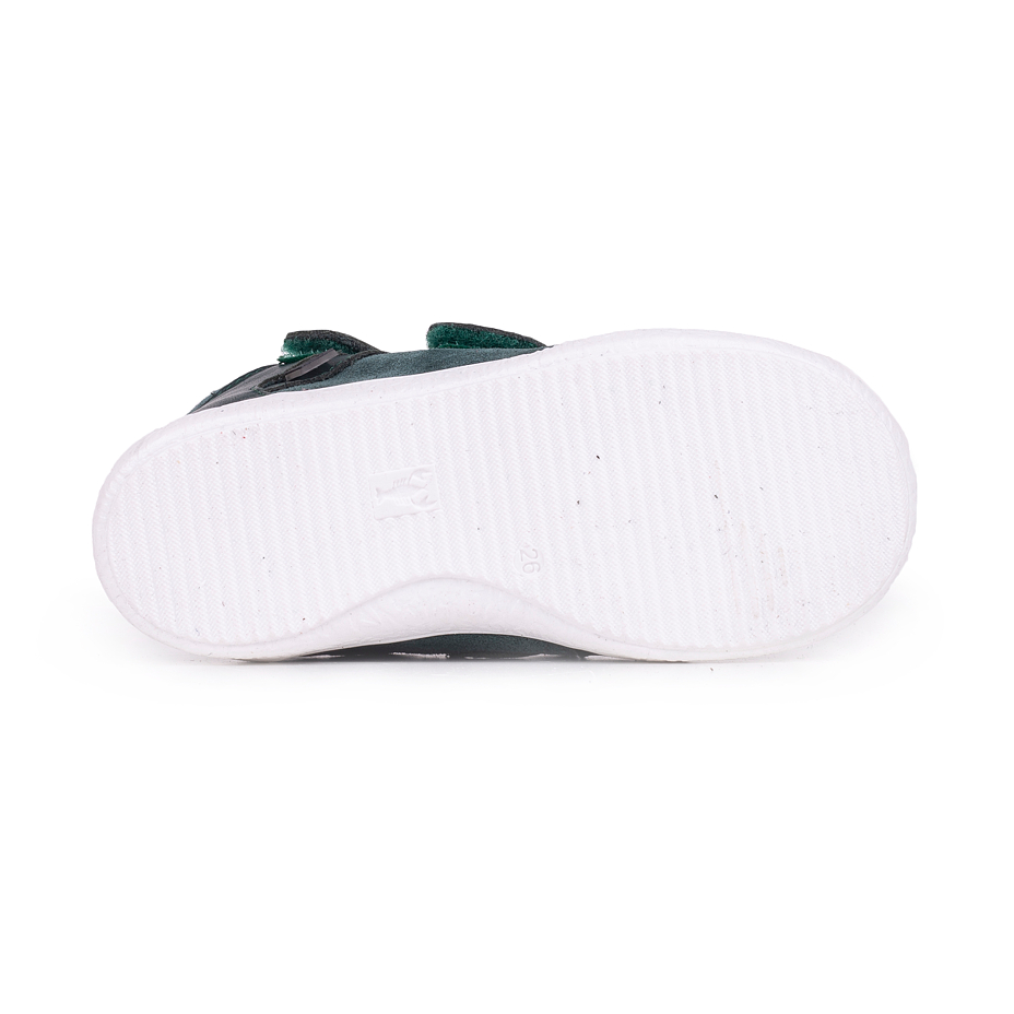 Kids’ Kiki Leather Velcro Sneakers Green