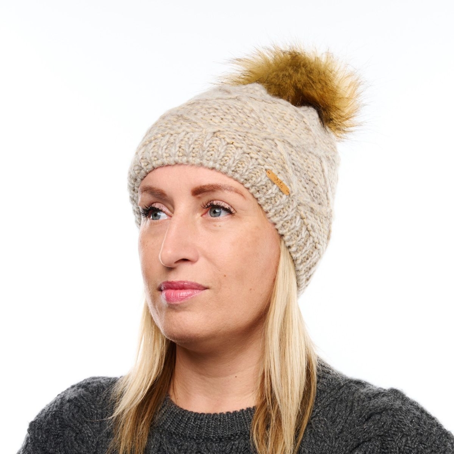 Vlnka Wool Beanie V09 Beige