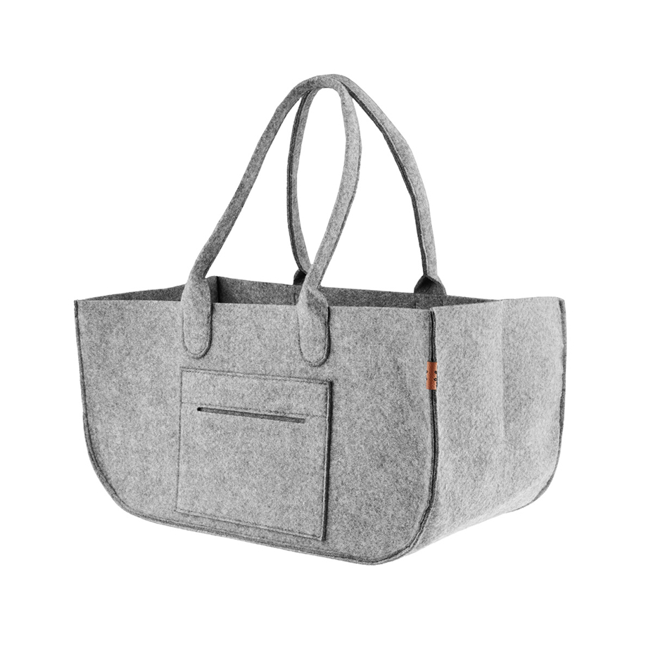 Felt Storage Bag with Handles Grey