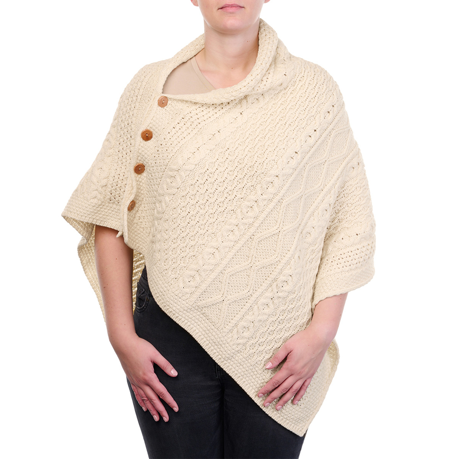Wool Poncho Natural