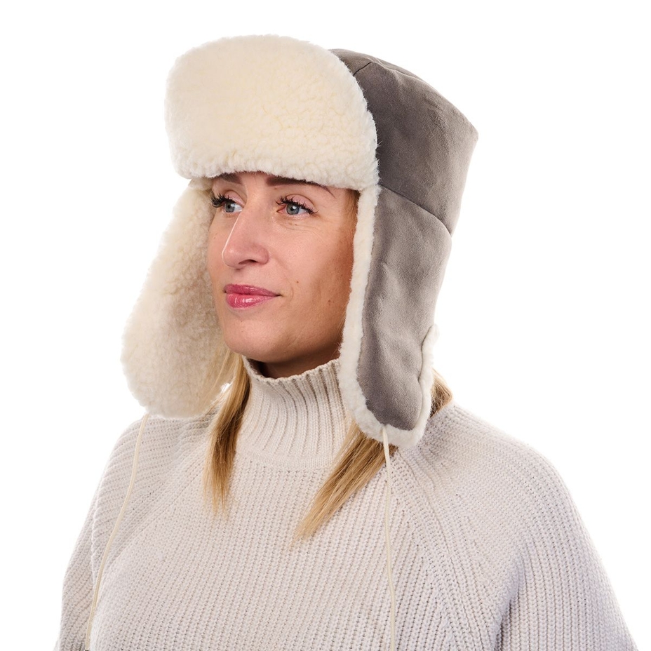 Suede Bomber Hat Grey