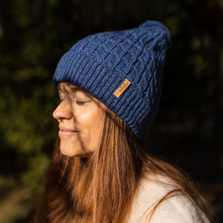 Wool Beanie V23 Blue