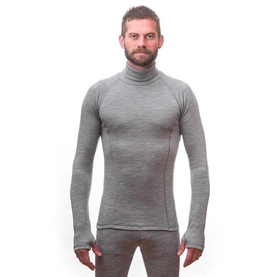 Men’s Sensor Merino Bold Performance Roll Neck Top Cool Grey
