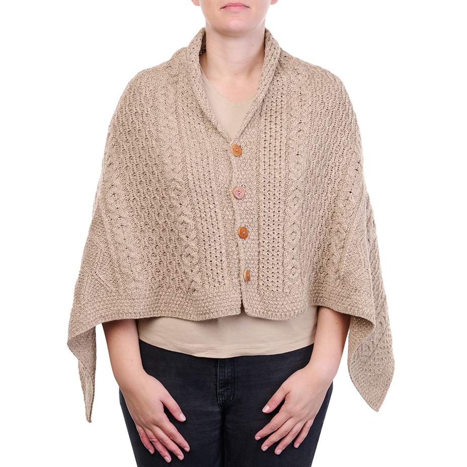 Wool Poncho Brown