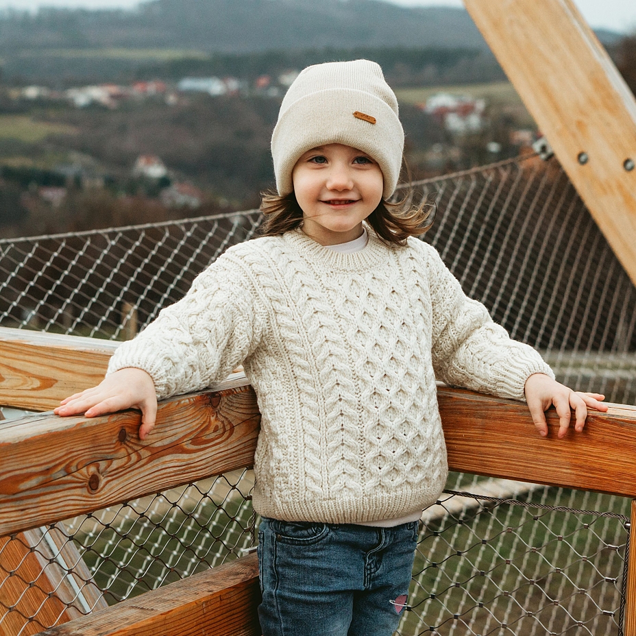 Kids’ Wool Sweater S14 Natural