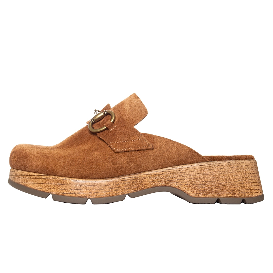 Women’s Karolína Leather Mules Brown