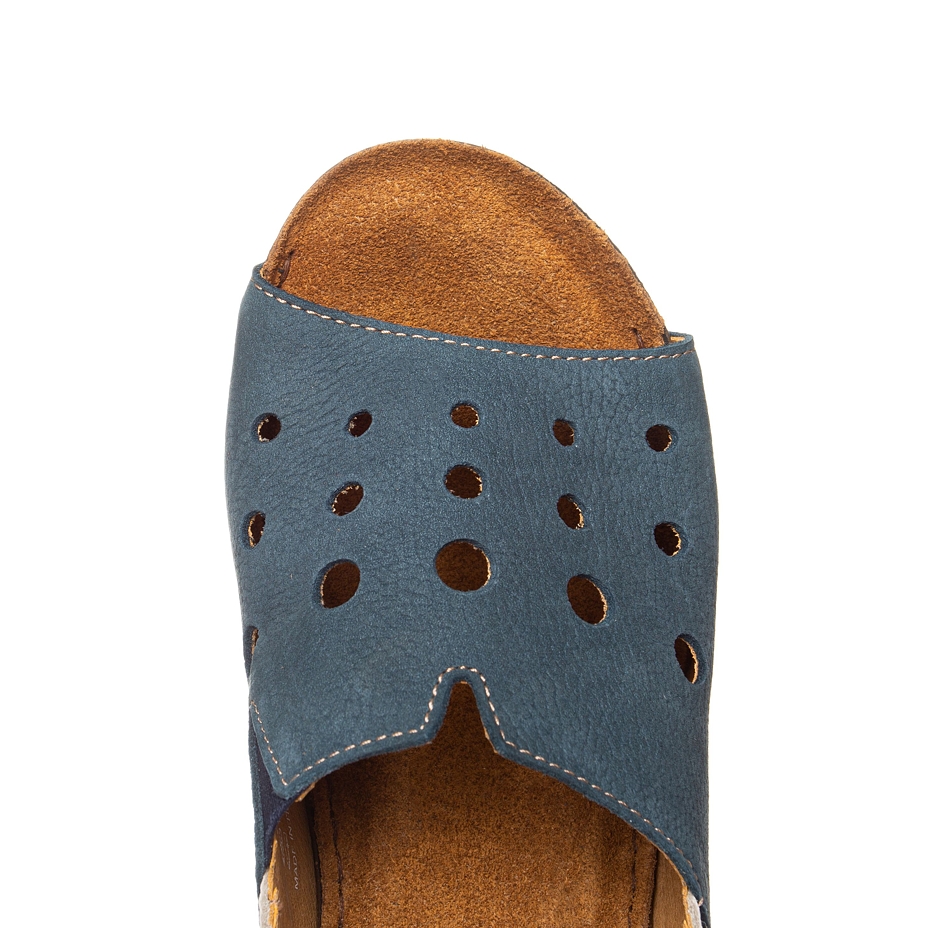 Women’s Valerie Leather Wedge Sandals Blue