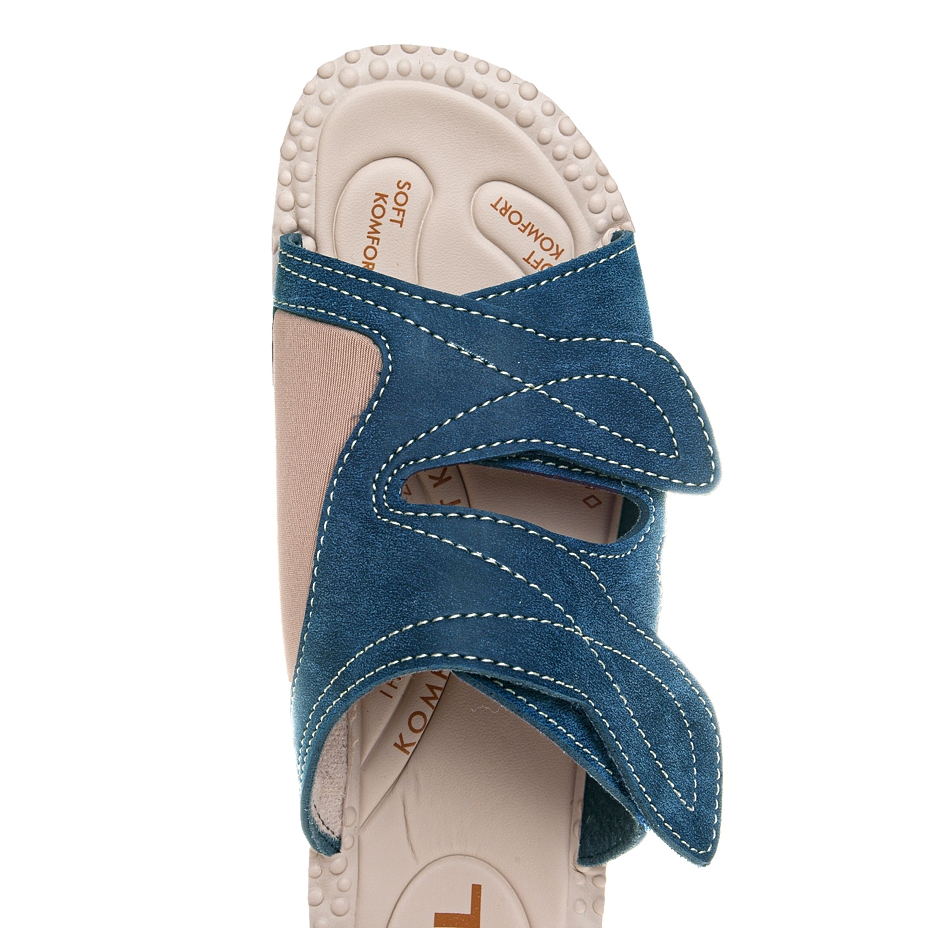 Women's gel insole slippers for bunions Milada Blue