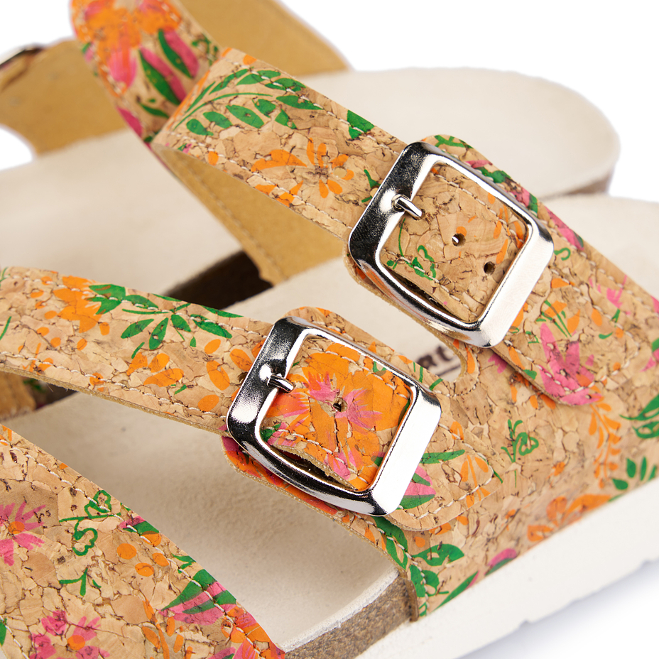 Women’s Sandra Orthopaedic Cork Wedge Sliders Floral