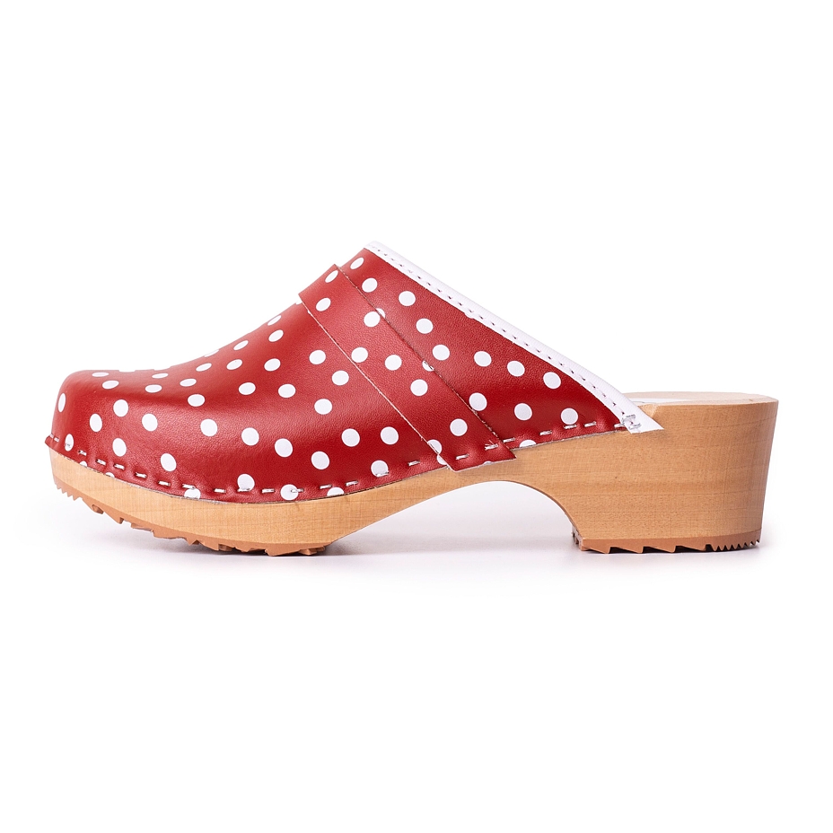 Women's Anatomic Clogs Red Polka Dot