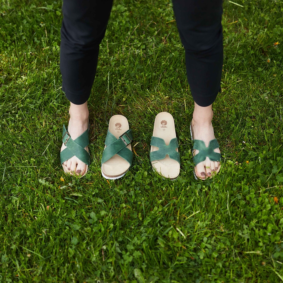 Women’s Zora Orthopaedic Cork Sliders Green model 2024