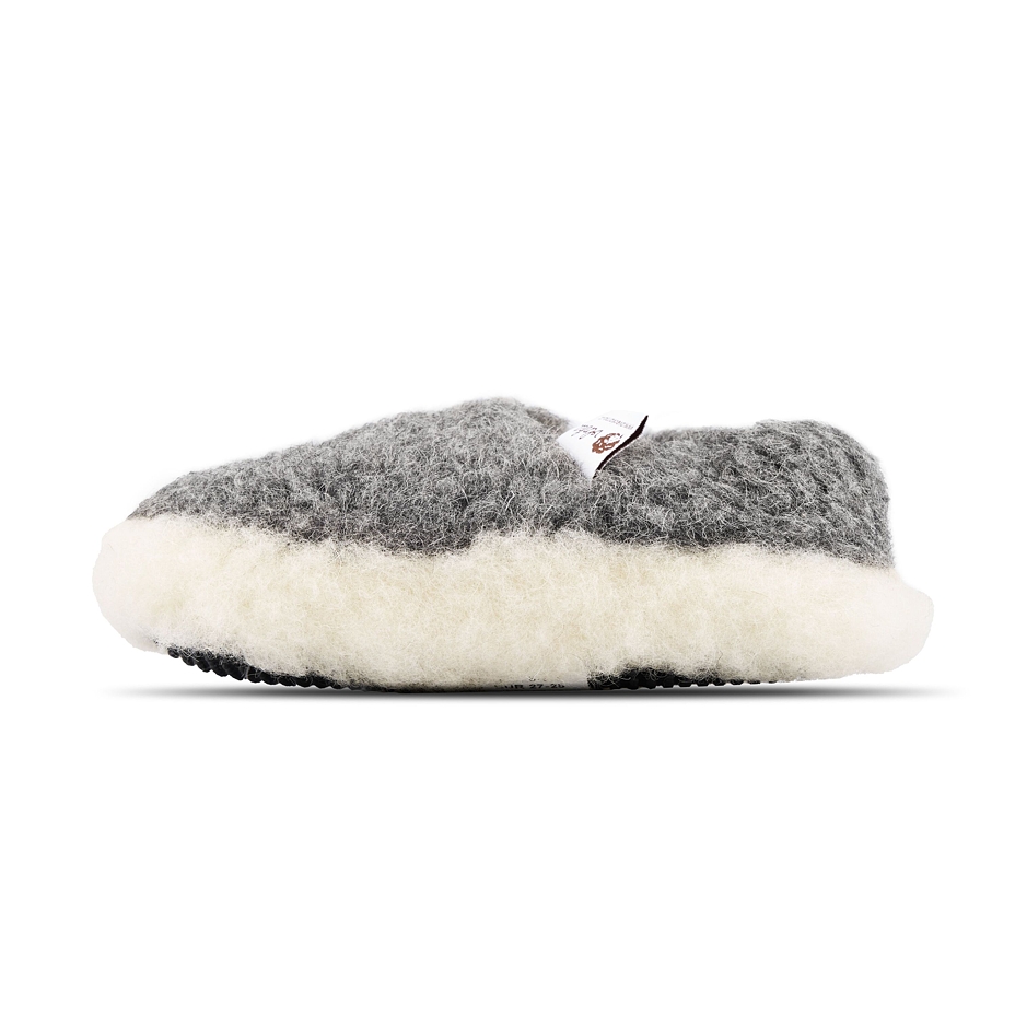 Kids’ Wool Ankle TV Slipper Boots Grey
