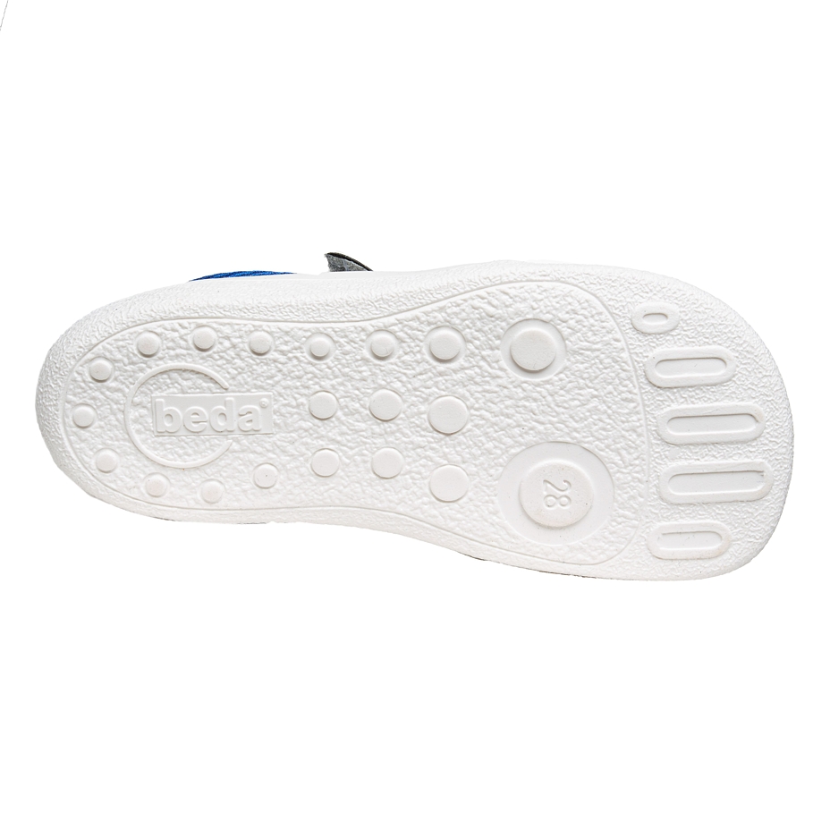 Kids’ barefoot breathable velcro sneakers Beda Blue