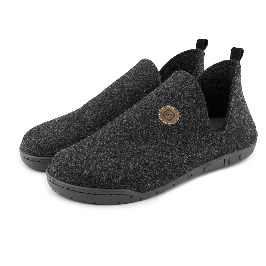 Men’s Jan Felt Slippers Dark Grey