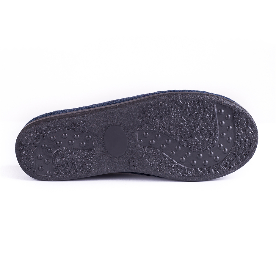 Men's Non-Slip Slippers with Wool Lining Blue