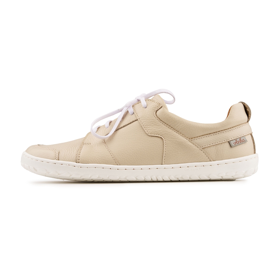 Barefoot leather sneakers Sasha beige