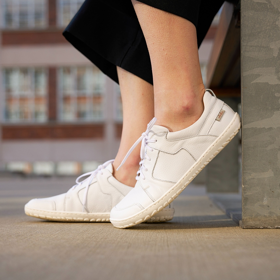 Barefoot leather sneakers Sasha white