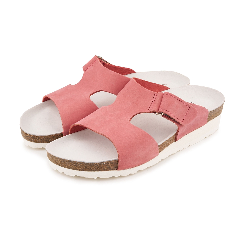 Women’s Sara Orthopaedic Cork Wedge Sliders Pink