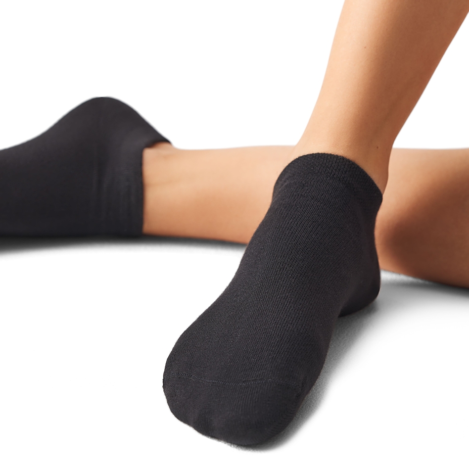 Cotton Ankle Socks Black