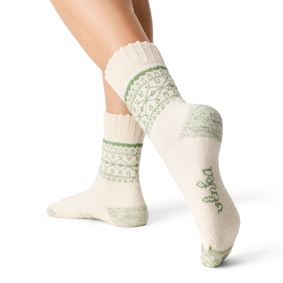 Merino Wool Socks Lace Green