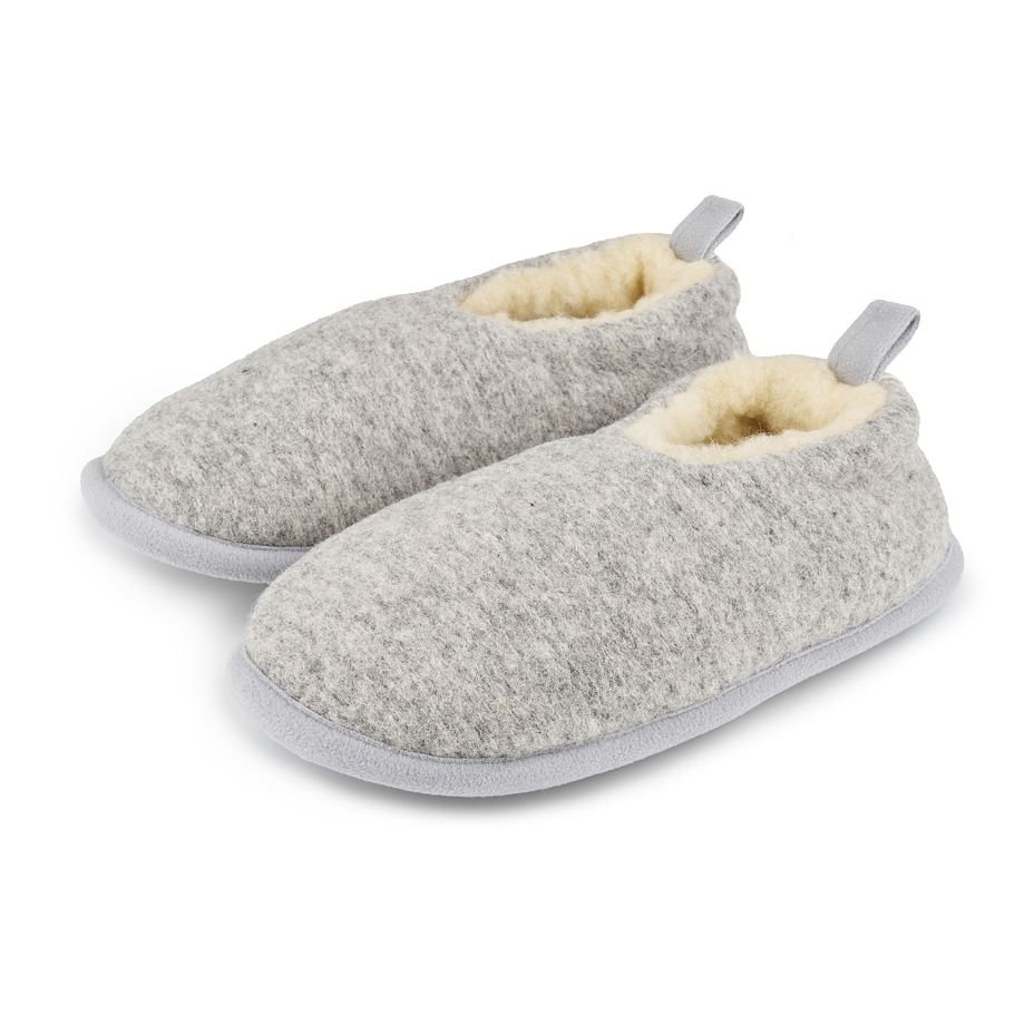 Woolen TV Ballerinas Gray