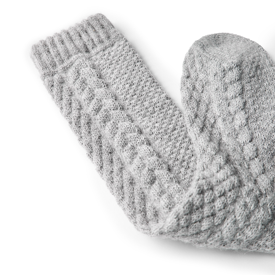 Children’s Merino Sheep Wool Knee-high Socks Gray