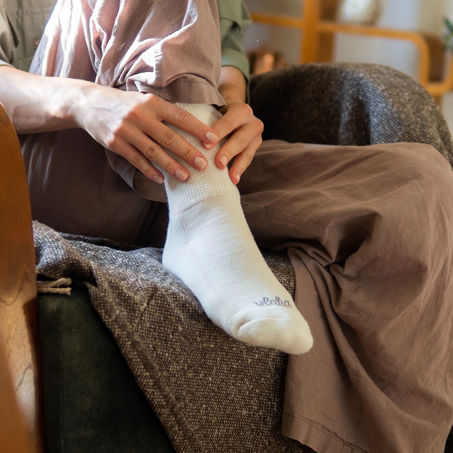 2 pairs “Siberia“ Merino Wool Socks White