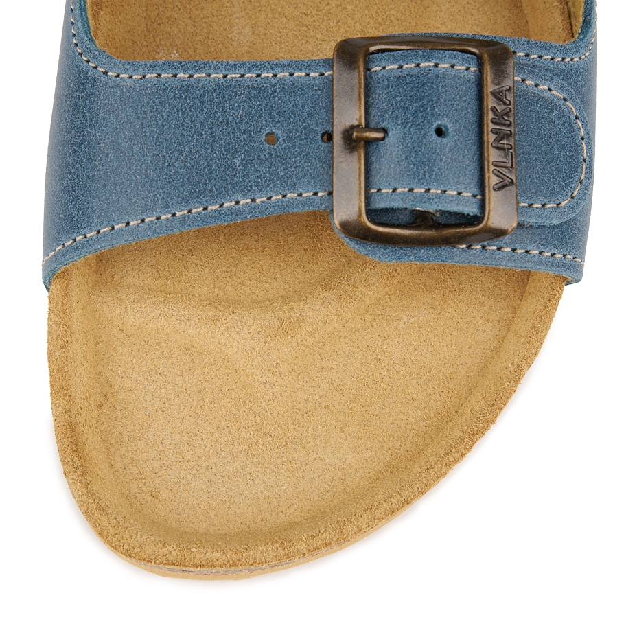 Men's cork anatomical slip-on shoes Alex blue