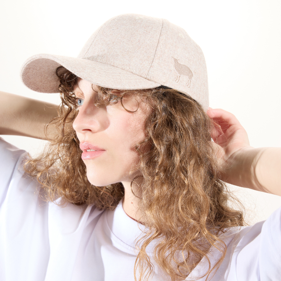 Merino Woolee Capsule wool cap beige/black