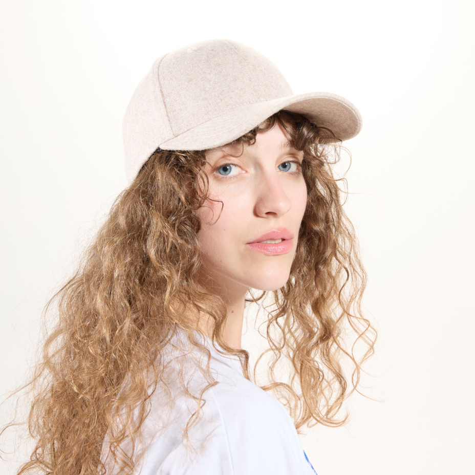 Merino Woolee Capsule wool cap beige/blue