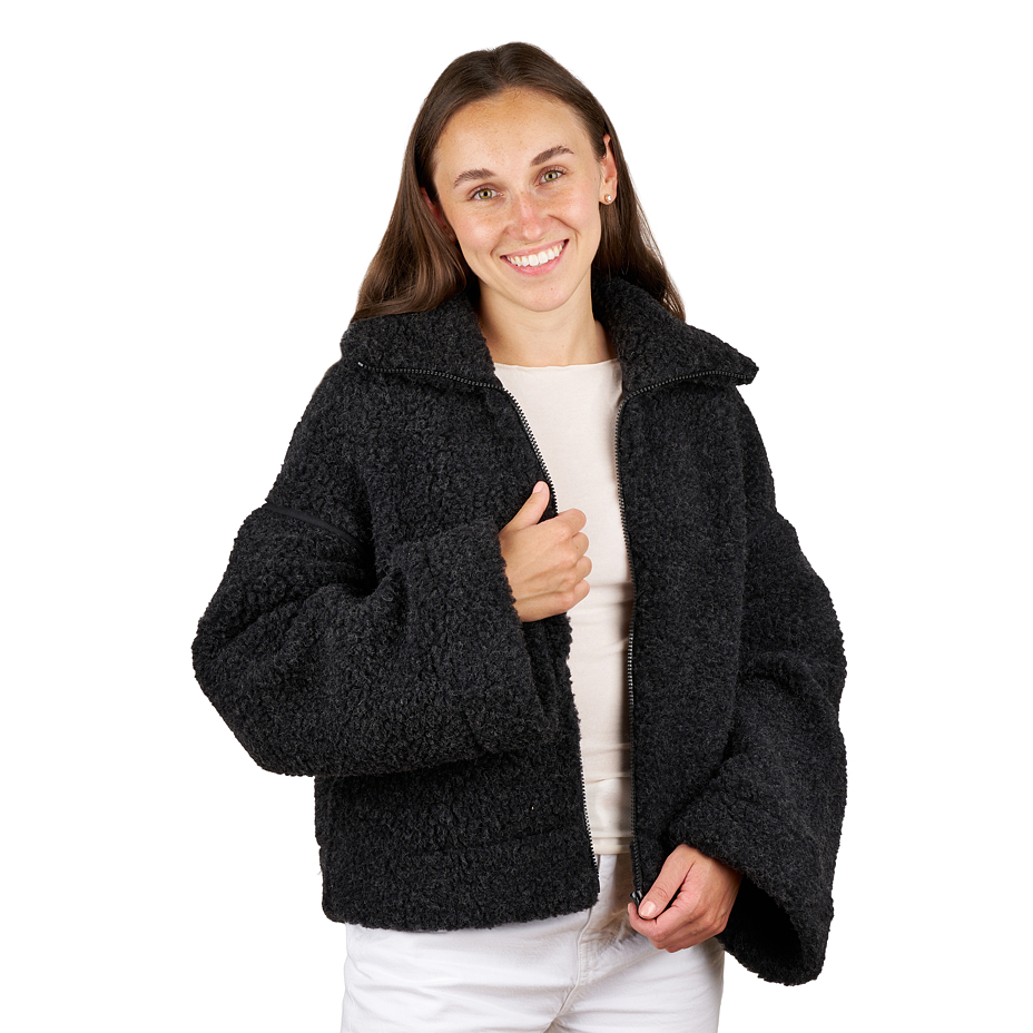 Women's wool jacket Alpini black