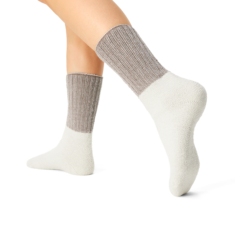 Extra-long Merino Wool Socks Brown