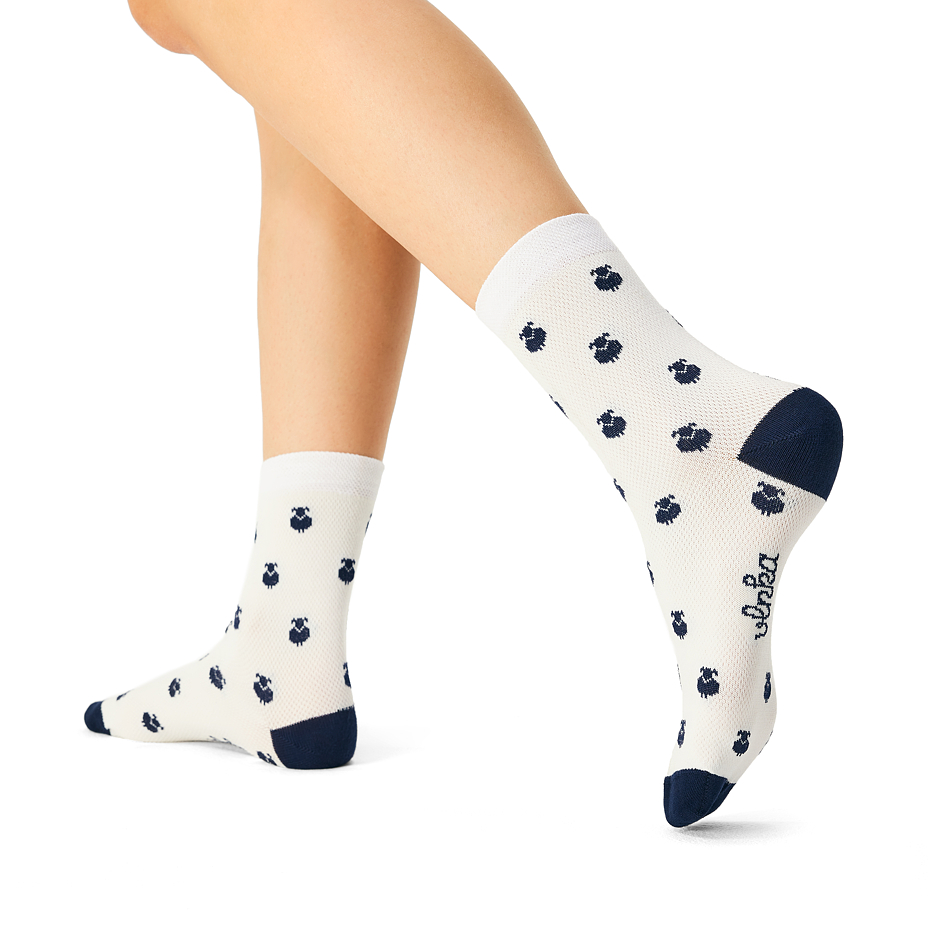 Merino Summer Socks Blue Sheep