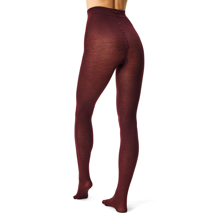Woolen tights Merino Woolee burgundy
