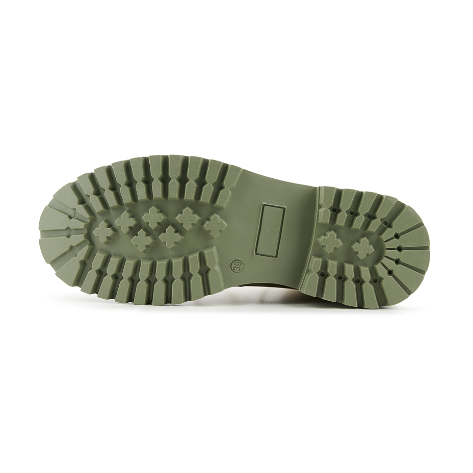 Fluffy farmer's boots Woolee Green